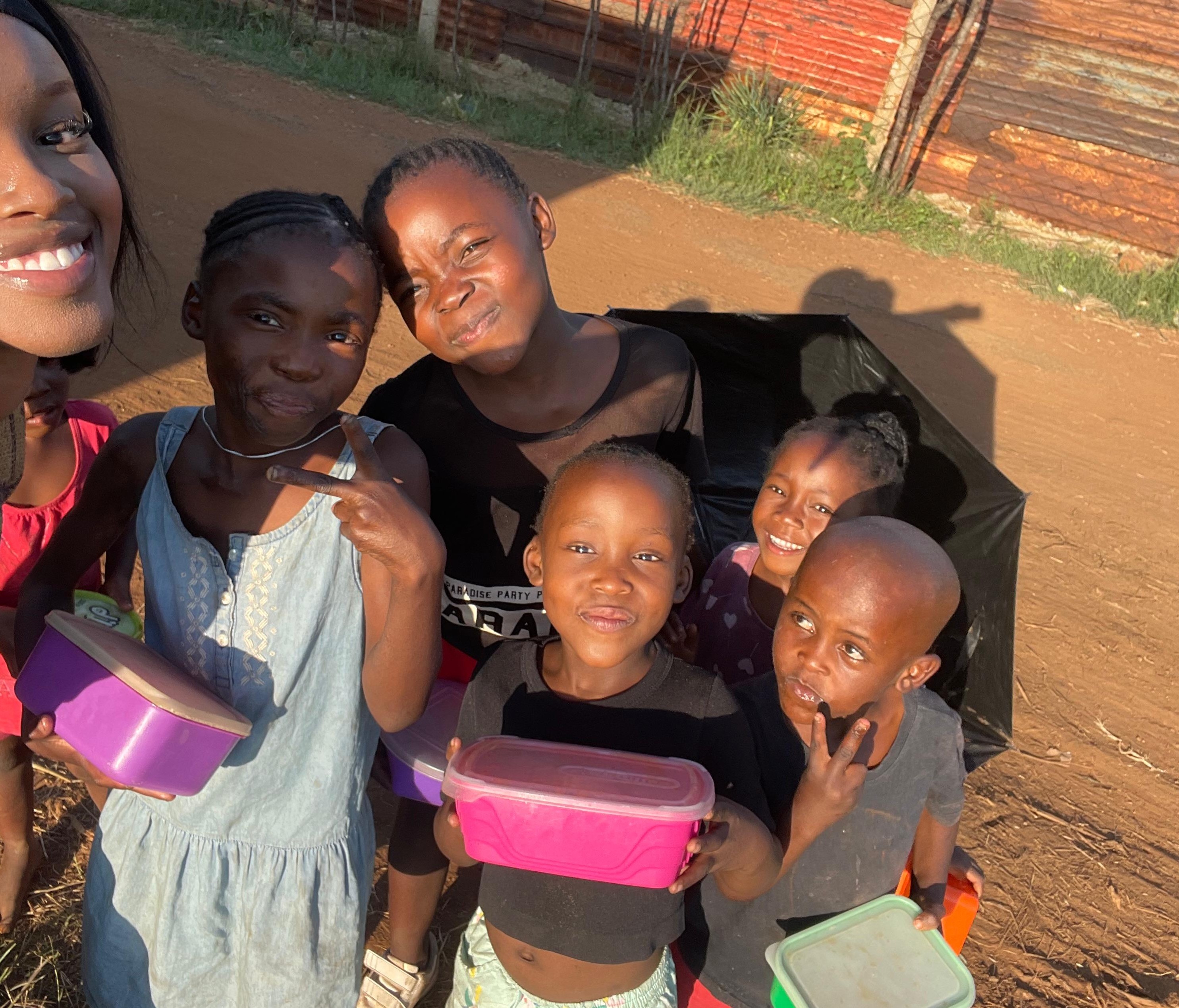 Volunteer with kids